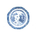 Set of eight eighteenth-century Chinese Nankin blue and white plates Provenance: The Chatterton