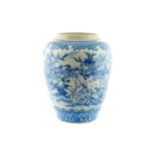 Large nineteenth-century Chinese blue and white urn Of baluster form decorated with exotic birds