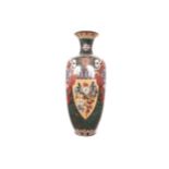 Nineteenth-century Japanese cloisonné enamel vase of square baluster form Worldwide shipping