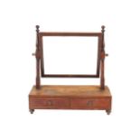 George III period mahogany and boxwood inlaid crutch mirror Worldwide shipping available: shipping@