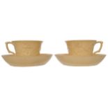 Pair of Wedgwood creamware cups and saucers Worldwide shipping available: shipping@sheppards.ie