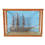 Nineteenth-century model sailing ship in case Worldwide shipping available: shipping@sheppards.ie 41