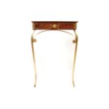 Edwardian brass and walnut console table Worldwide shipping available: shipping@sheppards.ie 75