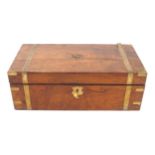 Walnut brass bound writing box Worldwide shipping available: shipping@sheppards.ie 18 cm. high; 50