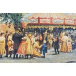 A. Spooner fairground day, signed oil on board Worldwide shipping available: shipping@sheppards.ie