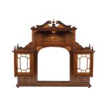 Late nineteenth-century rosewood and marquetry over mantle mirror Worldwide shipping available: