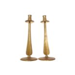 Pair of Art Deco brass candle sticks Worldwide shipping available: shipping@sheppards.ie Each 32 cm.