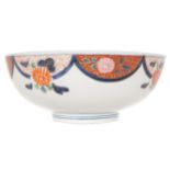 Nineteenth-century Imari pattern porcelain fruit bowl Worldwide shipping available: shipping@