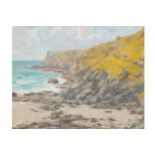 P. C. Clark rocky shoreline, signed oil on board, dated 1924 Worldwide shipping available: