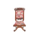 William IV period mahogany and upholstered ceremonial chair Worldwide shipping available: shipping@