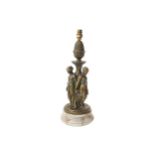 Gilt and marble table lamp the Three Graces form the stem Worldwide shipping available: shipping@