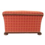 Nineteenth-century mahogany and upholstered box ottoman Worldwide shipping available: shipping@