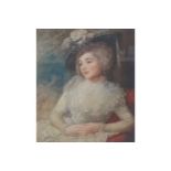 After Sir Joshua Reynolds portrait of a lady, stipple engraving, enclosed in a moulded frame, plaque