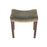 Oak upholstered coronation stool Worldwide shipping available: shipping@sheppards.ie 48 cm. high; 46