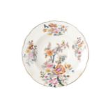 Nineteenth-century floral decorated porcelain plate Worldwide shipping available: shipping@