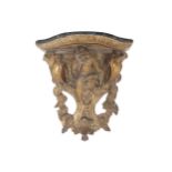 Nineteenth-century cherub supported carved giltwood bracket Worldwide shipping available: shipping@