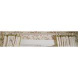 REEDED TURNED CURTAIN RAIL, COMPLETE WITH BRASS RINGS Direct all shipping enquiries to shipping@