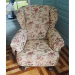 FLORAL UPHOLSTERED WINGBACK ARMCHAIR Direct all shipping enquiries to shipping@sheppards.ie 107