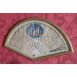 LATE EIGHTEENTH-CENTURY / EARLY NINETEENTH-CENTURY PAINTED FAN with painted scenes of classical