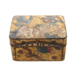 NINETEENTH-CENTURY ENAMELLED AND PARCEL GILT SNUFF BOX with floral decoration and tortoiseshell