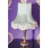 ﻿PAIR OF SHEFFIELD PLATED TABLE LAMPS  ﻿together with shades Direct all shipping enquiries to