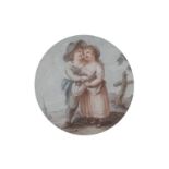 PAIR OF EIGHTEENTH-CENTURY FRANCESCO BARTOLOZZI ENGRAVINGS each depicting Young Love, enclosed in