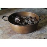 GEORGIAN COPPER PRESERVING PAN WITH LUG HANDLES Direct all shipping enquiries to shipping@