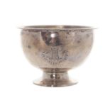 IRISH GEORGIAN CRESTED SILVER BOWL DUBLIN Crest: Fortis In Arduis, Middleton family Direct all