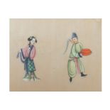 CHINESE SCHOOL, NINETEENTH-CENTURY Pair of paintings on rice paper Direct all shipping enquiries