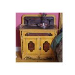 GRAINED AESTHETIC REVIVAL WASHSTAND the rectangular top with rounded corners to the fore, below a