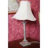 ﻿NINETEENTH-CENTURY SHEFFIELD PLATED LAMP BASE AND SHADE Direct all shipping enquiries to shipping@