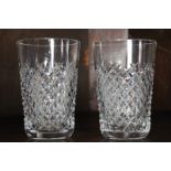 PAIR OF CRYSTAL TUMBLERS Direct all shipping enquiries to shipping@sheppards.ie Each 11.5 cm. high