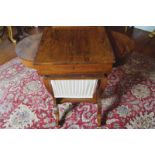 REGENCY PERIOD ROSEWOOD AND BOXWOOD INLAID COMBINATION: WORK, READING, AND GAMES-TABLE, CIRCA 1810