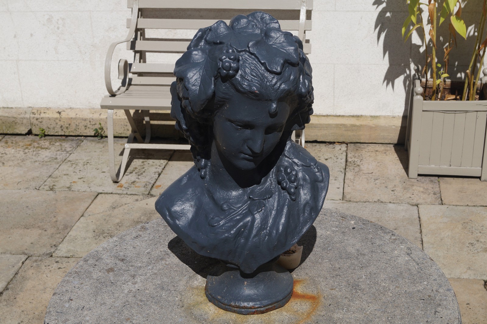 ﻿CAST-IRON CLASSICAL SCULPTURE  Fall Direct all shipping enquiries to shipping@sheppards.ie 60 cm.