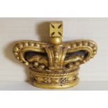 NINETEENTH-CENTURY CARVED GILTWOOD TRICORN CORONET WITH FLEUR DE LYS DECORATION Direct all