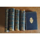 ROBERT BURNS, WALTER SCOTT, PERCY BYSSHE SHELLEY, ETC. Poetical works; five volumes in attractive