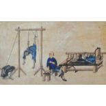 CHINESE SCHOOL, NINETEENTH-CENTURY Figures  Watercolour Direct all shipping enquiries to shipping@