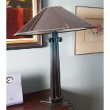 TWO PAIRS OF MODERN METAL TABLE LAMPS one shade only Direct all shipping enquiries to shipping@