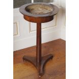 WILLIAM IV PERIOD ROSEWOOD JARDINIÈRE  the circular top with inset metal liner above a conforming