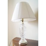 CRYSTAL VASE STEMMED TABLE LAMP, COMPLETE WITH SHADE Direct all shipping enquiries to shipping@