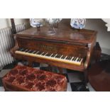 NINETEENTH-CENTURY ROSEWOOD CASED BOUDOIR GRAND PIANO by Collard & Collard, Trade label: Henry