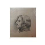 ENGLISH SCHOOL, NINETEENTH-CENTURY Black and white engraving, head study of Admiral Nelson.  In a