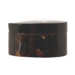 NINETEENTH-CENTURY TORTOISESHELL OVAL SHAPED SNUFF BOX Direct all shipping enquiries to shipping@