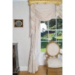 TWO PAIRS OF CURTAINS EACH WITH A PLEATED SWAG PELMET Direct all shipping enquiries to shipping@
