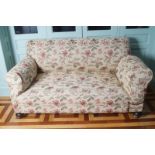 FLORAL UPHOLSTERED SETTEE Direct all shipping enquiries to shipping@sheppards.ie 95 cm.; 183 cm.