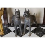 PAIR OF BRONZE BULLDOGS Direct all shipping enquiries to shipping@sheppards.ie Each 64 cm. high