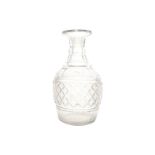 IRISH PENROSE GLASS DECANTER of baluster form with trellis panel decoration Direct all shipping