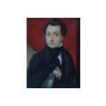 ﻿LOUIS PAREZ, FL. 1820-1830 ﻿Portrait miniature of Charles Parez Oil on ivory in an early