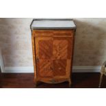 PAIR OF NINETEENTH-CENTURY ORMOLU MOUNTED KINGWOOD AND MARQUETRY PIER CABINETS each with a