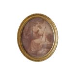 PAIR OF FRANCESCO BARTOLOZZI OVAL ENGRAVINGS each enclosed in a gadrooned gilt frame Direct all